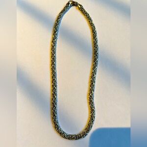 18” Sterling Silver Byzantine Necklace
